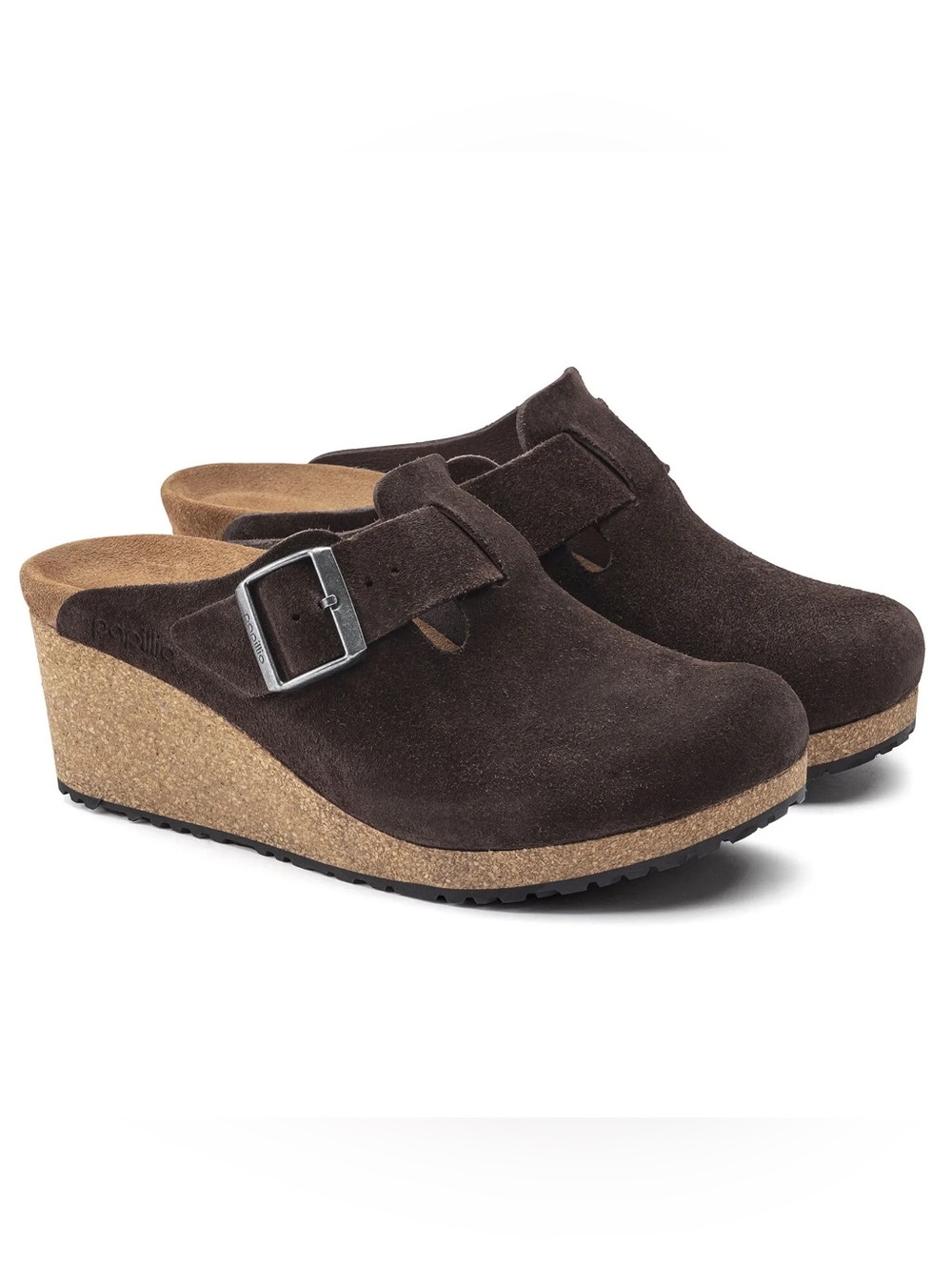 Birkenstock Papillio FANNY Clogs
Color: Roast Suede (Dark Brown) 40